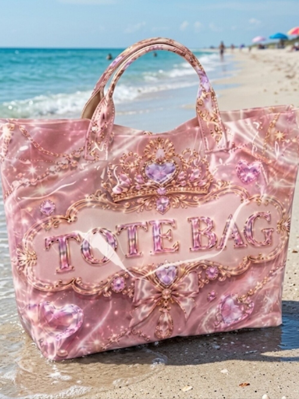 Women Girl Glossy Tote Bag Handbag PVC Large
